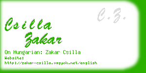 csilla zakar business card